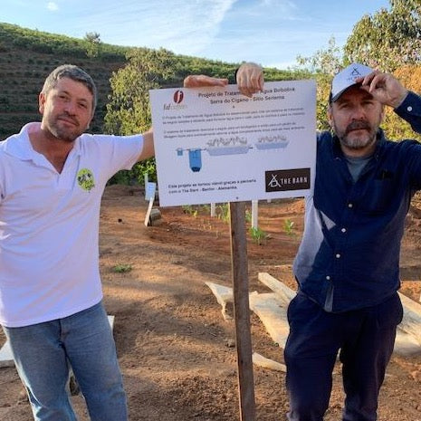 Ralf with Ivan at our water treatment project